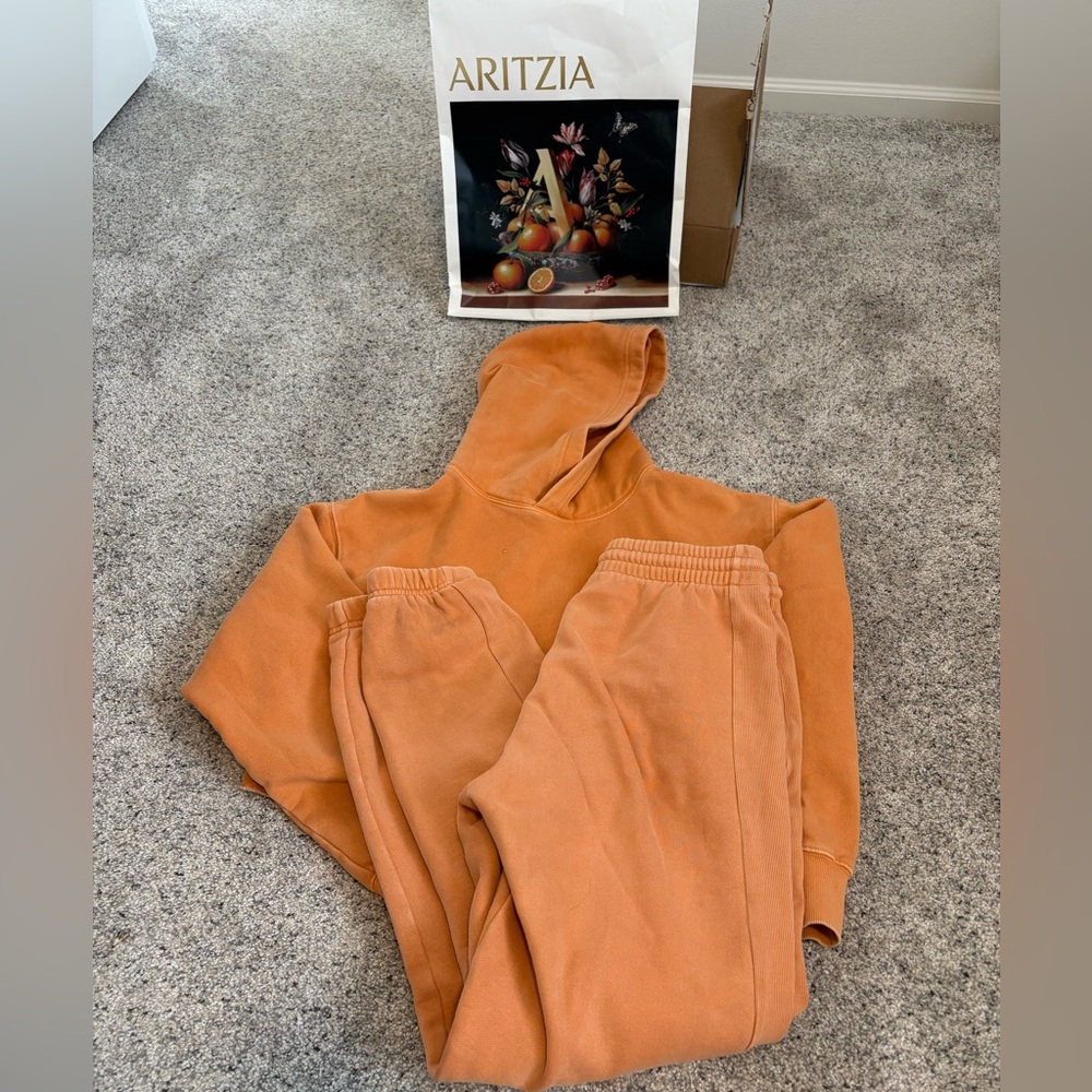 Aritzia TNA Orange Sweatsuit